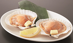 【海鮮焼き】海老の塩焼き/殻付きホタテのバター焼き　