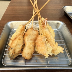 天ぷら串&串カツ盛り(6本)