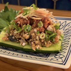 ゴマサバの梅なめろう