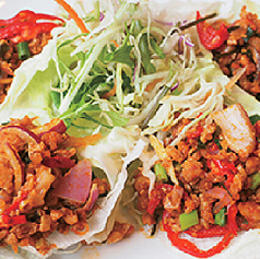 ミアンガイ(鶏のレタス包みサラダ)