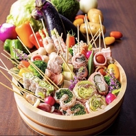 人気のオーガニック野菜串や宮崎の名物をたっぷりご用意