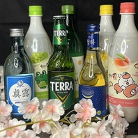 韓国のお酒や15種類のソフトドリンクが楽しめる♪