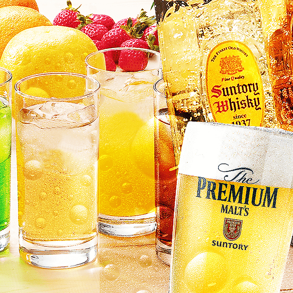 お酒・ソフトドリンクなど160種類以上楽しめる充実ラインナップのセルフドリンクバーがございます♪