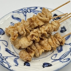 無限とり皮串揚げ　５本