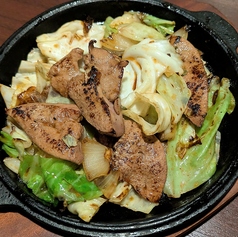 レバー鉄板炒め