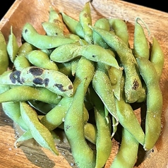 燻製塩の焼き枝豆