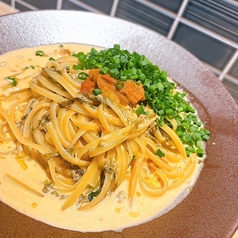 ウニと海苔のクリームパスタ