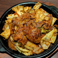 キムチレバー鉄板炒め