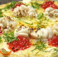 店主考案の手作りピザはコース料理でもお楽しみ頂けます