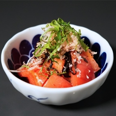 トマトと塩昆布の和マリネ