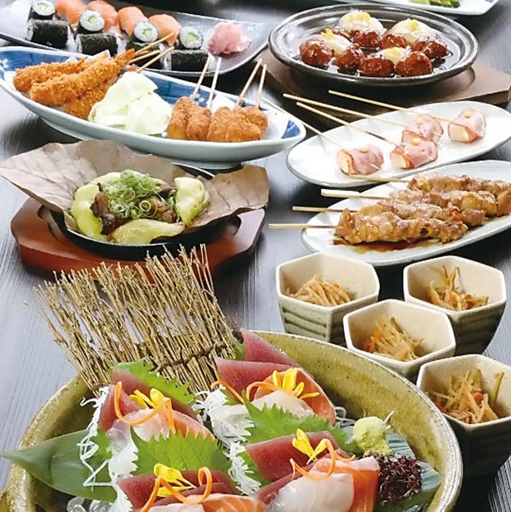 一番人気の華(はな)コース！飲み放題付きですので、各種ご宴会などにもぴったりです！ぜひご堪能を！