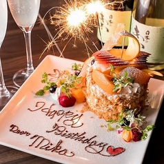 誕生日、記念日の方へ♪プレートをプレゼント！