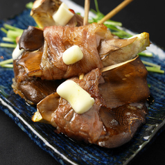 鳴門金時とバター醤油の肉巻き野菜串