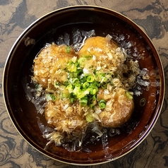 出汁あんかけたこ焼き(4個)/蟹クリームコロッケ