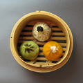 料理メニュー写真&nbsp;小籠包3種盛り合わせ（トリュフ、蟹、烏龍茶）