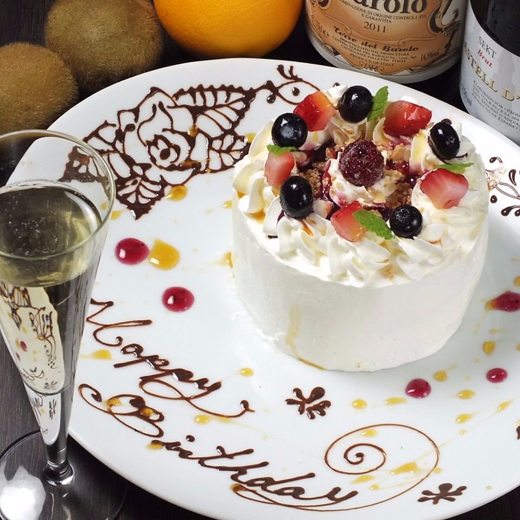 記念日用デザートプレートご用意ございます！