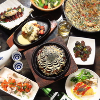 鉄板料理を堪能！120分飲放コース3500円～