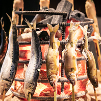 自慢の炉端焼き