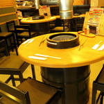 みんなでワイワイ♪珍しい円卓がオススメ★焼き台を囲んで美味しいお肉を存分に楽しんで♪