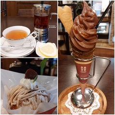 紅茶(アイスorホット)+ミニケーキ+バニラアイスクリームorチョコソフトクリーム