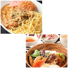 平日【ビジネスランチ】大盛インディアンスパ＆ダブル丼