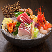 【市場仕入れの鮮魚が自慢】刺身や天ぷら、焼き物充実◎