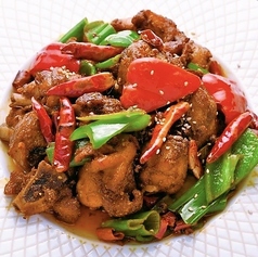 鶏肉のピリ辛炒め