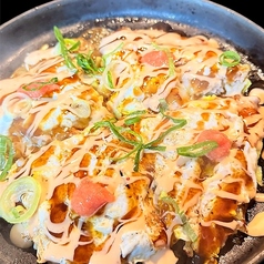 明太子とチーズのとん平焼き