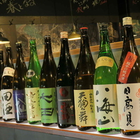 全国各地から選り抜けた日本酒26種。飲み放題あり！