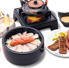 めん鯛まぶしと牛たん焼ソーセージ定食