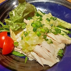 葱たれ蒸し鶏