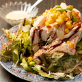 料理メニュー写真&nbsp;鶏ハムと豆のサラダ-特製ドレッシング-