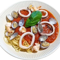 あさり・海老・イカ トマトソース スパゲッティ