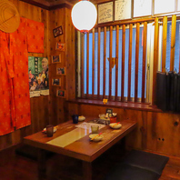 少人数～大人数まで使える4種類の便利な座敷席を完備☆