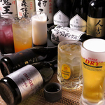 生ビールやハイボール、こだわりの焼酎、ソフトドリンクなど様々なドリンクメニューがございます。