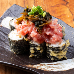 【天ぷら寿司】ネギトロと茎わさび