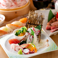 旬の味覚を詰め込んだ「華やか宴会コース」6000円(税込)