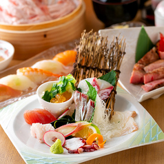 旬の味覚を詰め込んだ「華やか宴会コース」6000円(税込)