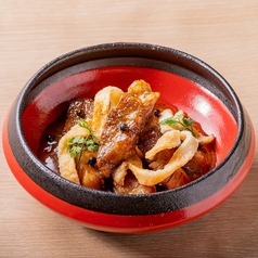 愛知みかわ豚のおつまみスパイシーとんてき～フライドきしめんと共に～