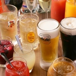 単品飲み放題は生ビール、ハイボール、サワー、サングリア等種類豊富で1480円（税別）