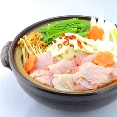 鶏にんにく鍋 ～秘伝の信州茅野味噌の濃厚スープ～（１人前）