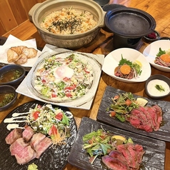 牡蠣と肉あなうれしのコース写真