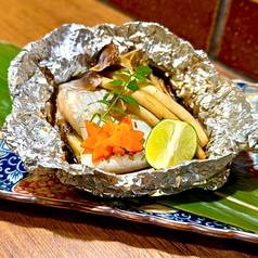 太刀魚と茸のホイル焼き