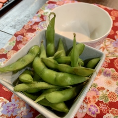 そば湯で茹でた枝豆