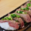 料理メニュー写真&nbsp;平取和牛の炙り寿司(4貫)