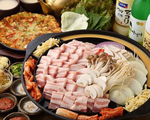 【サンギョプサル特 Aコース】全8品2H飲み放題付5000⇒3000円！