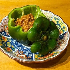 ワンダーピーマンと鶏味噌