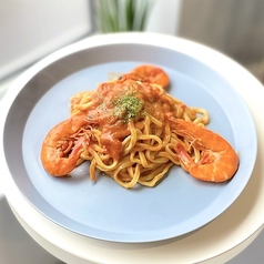 【Pasta lunch】ソフトシェルシュリンプのトマトクリームソース(生麺タリオリーニ)