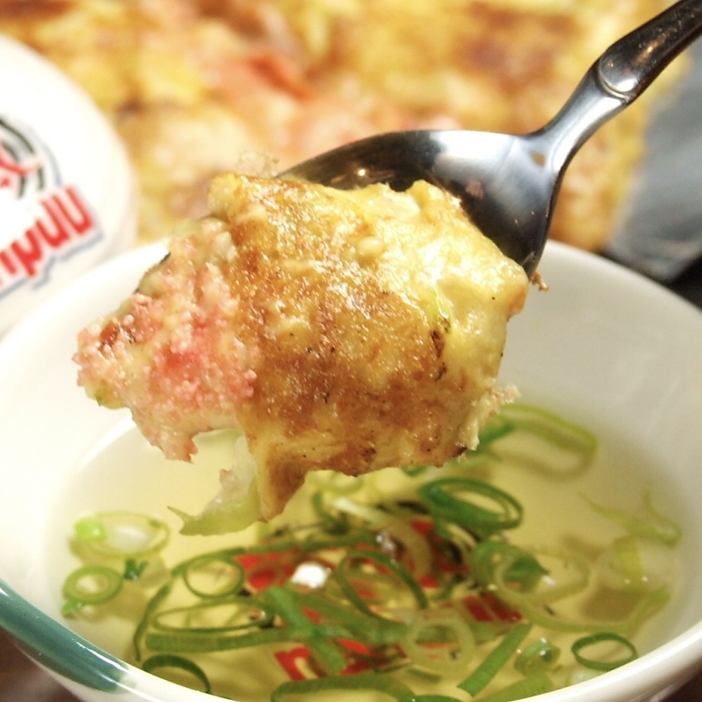 姫路名物どろ焼は喃風の看板メニューです♪表はパリッ、中はとろり◎是非ご賞味ください!