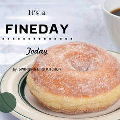 数量限定でやってきた！FINEDAYの優しいお味のドーナツとコーヒーのセット！の写真